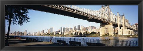 Framed Queensboro Bridge Over East River, Manhattan Print