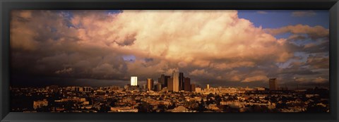 Framed Los Angeles Under Clouds Print