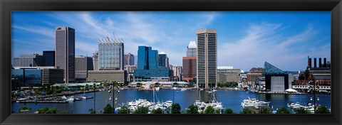 Framed Inner Harbor, Baltimore, Maryland Print