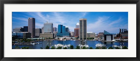 Framed Inner Harbor, Baltimore, Maryland Print