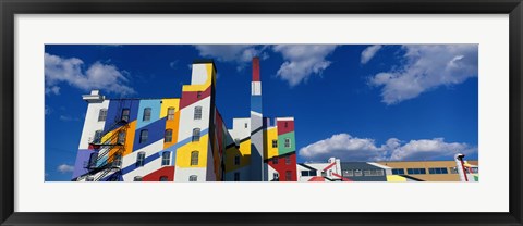 Framed Building With Geometric Decorations, Minneapolis, Minnesota, USA Print