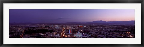 Framed USA, Nevada, Las Vegas, sunset Print