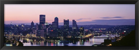 Framed USA, Pennsylvania, Pittsburgh, Monongahela River Print