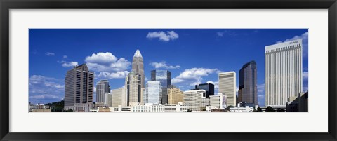 Framed Skyscrapers in a city, Charlotte, Mecklenburg County, North Carolina, USA Print