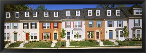 Framed Townhouse, Owings Mills, Maryland, USA Print