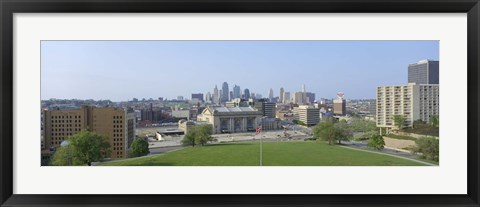 Framed Aerial View of Kansas City, Missouri Print