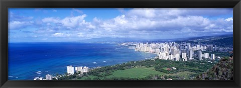 Framed Blue Waters of Waikiki, Hawaii Print