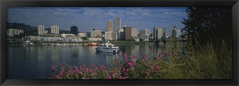 Framed Boat in the sea, Portland, Oregon, USA, 1999 Print