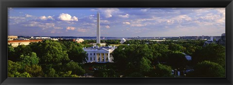 Framed Aerial View of White House, Washington DC Print