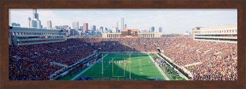 Framed High angle view of spectators in a stadium, Soldier Field (before 2003 renovations), Chicago, Illinois, USA Print