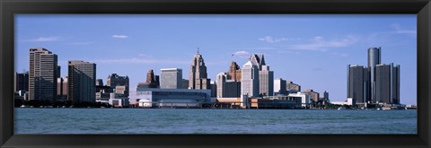 Framed Detroit Waterfront, Michigan (close-up) Print