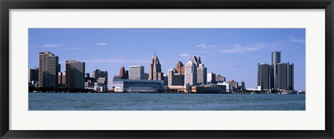 Framed Detroit Waterfront, Michigan (close-up) Print