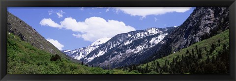 Framed Clouds over mountains, Little Cottonwood Canyon, Salt Lake City, Utah, USA Print