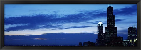 Framed Buildings in a city, Sears Tower, Chicago, Cook County, Illinois, USA Print