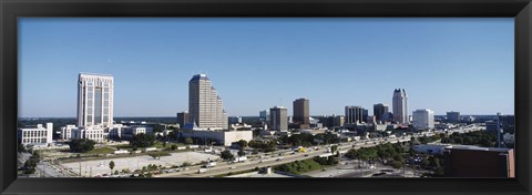 Framed Orlando, Florida Skyline Print