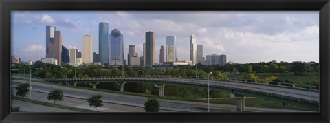 Framed Houston Skyline from a Distance, Texas, USA Print