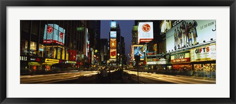 Framed Shopping malls in a city, Times Square, Manhattan, New York City, New York State, USA Print