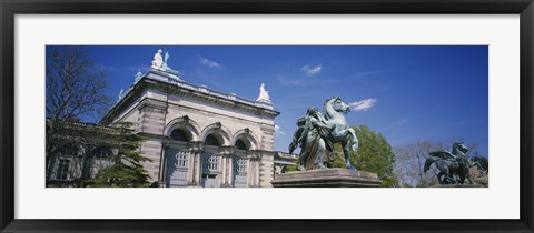 Framed Low angle view of a statue in front of a building, Memorial Hall, Philadelphia, Pennsylvania, USA Print