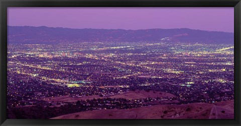 Framed Aerial Silicon Valley San Jose California USA Print