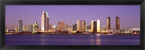 Framed Skyscrapers in a city, San Diego, San Diego County, California, USA Print