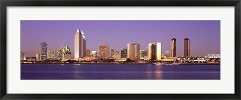 Framed Skyscrapers in a city, San Diego, San Diego County, California, USA Print