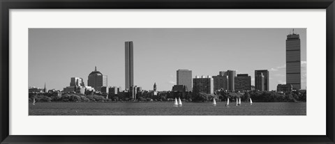 Framed MIT Sailboats, Charles River, Boston, Massachusetts, USA Print