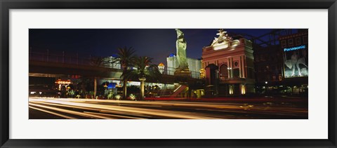 Framed Traffic on a road, Las Vegas, Nevada, USA Print