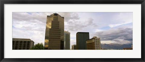 Framed Buildings in a city with mountains in the background, Tucson, Arizona, USA Print