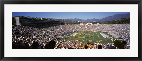 Framed Spectators watching a football match, Rose Bowl Stadium, Pasadena, City of Los Angeles, Los Angeles County, California, USA Print