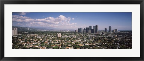 Framed High angle view of a cityscape, Century city, Los Angeles, California, USA Print