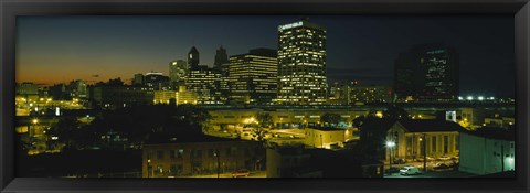 Framed Newark, New Jersey at Night Print