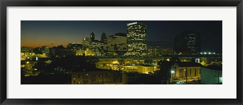 Framed Newark, New Jersey at Night Print