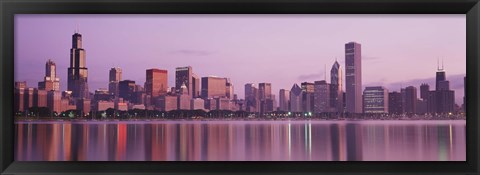 Framed City On The Waterfront, Chicago, Illinois, USA Print