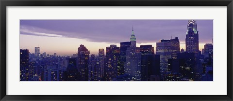 Framed Buildings In A City, Manhattan, NYC, New York City, New York State, USA Print