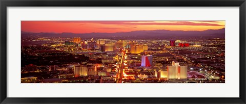 Framed Aerial Las Vegas NV USA Print