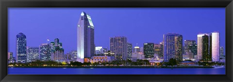 Framed Skyline, San Diego, California, USA Print