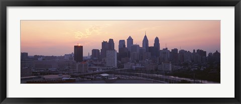 Framed Sunrise Philadelphia PA USA Print