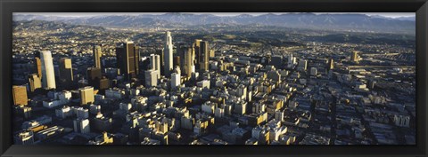 Framed Aerial View of Los Angeles, California Print