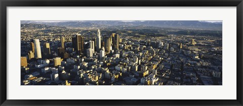 Framed Aerial View of Los Angeles, California Print