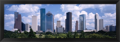 Framed Skyscrapers in a city, Houston, Texas, USA Print