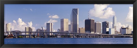 Framed Buildings at the waterfront, Miami, Florida, USA (close-up) Print