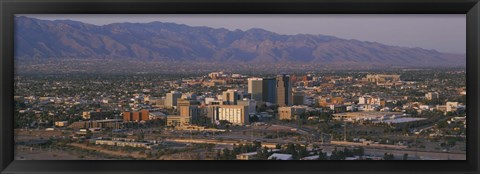 Framed High angle view of a cityscape, Tucson, Arizona, USA Print