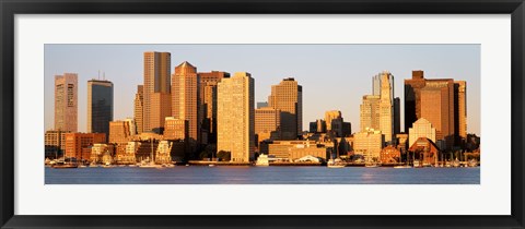 Framed Sunrise, Skyline, Boston, Massachusetts, USA Print