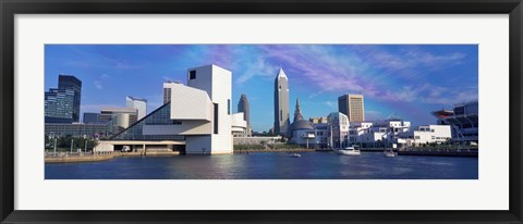 Framed Cleveland, Ohio Skyline from the Waterfront Print