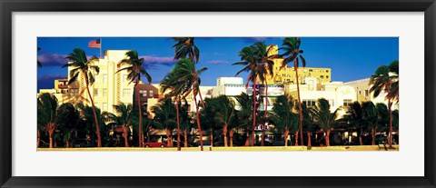 Framed Ocean Drive South Beach Miami Beach FL Print