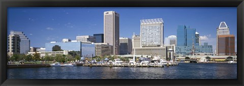 Framed Buildings at the waterfront, Baltimore, Maryland, USA Print