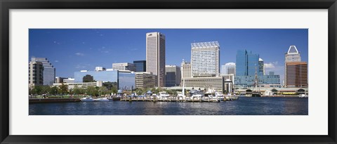 Framed Buildings at the waterfront, Baltimore, Maryland, USA Print