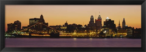 Framed Buildings at the waterfront, Philadelphia, Pennsylvania, USA Print