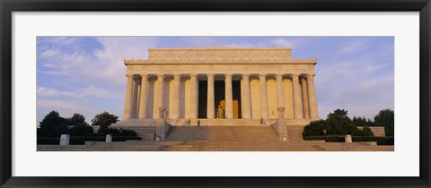 Framed Facade of a memorial building, Lincoln Memorial, Washington DC, USA Print