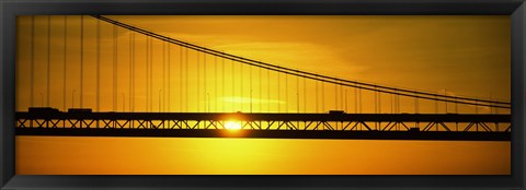 Framed Sunrise Bay Bridge San Francisco CA USA Print